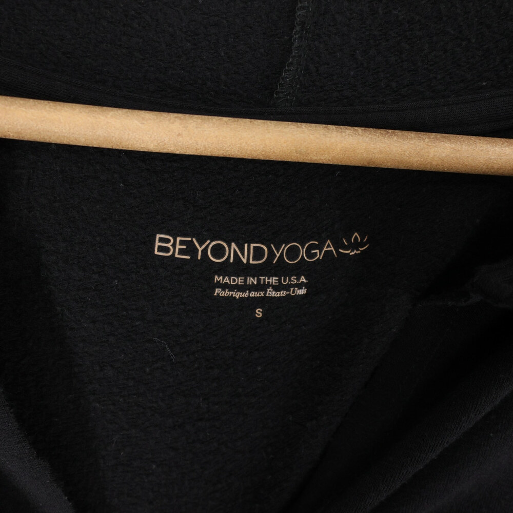 Beyond Yoga Look Under Hoodie Womens S Black V Neck Crossover Back Pullover View 6